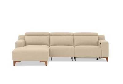GAGE FABRIC 3 Seater Sofa with Electric Recliner & LHF Chaise