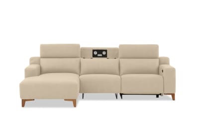GAGE FABRIC 3 Seater Sofa with Electric Recliner & LHF Chaise