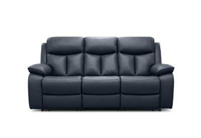 DACIA LEATHER 3 Seater Sofa with 2 inbuilt Electric Recliners