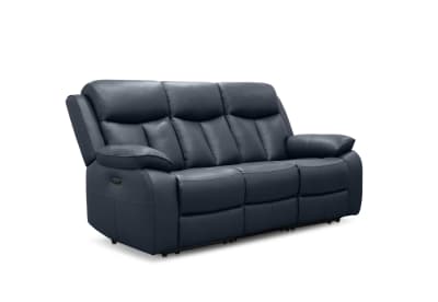 DACIA LEATHER 3 Seater Sofa with 2 inbuilt Electric Recliners