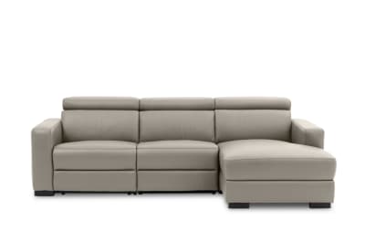 DAMIAN LEATHER 3 Seater Sofa with RHF Chaise (Leather)