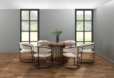 TORENTO 7 Piece Dining Suite with Ambrose Dining Chairs