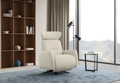 ALDRICH LEATHER Swivel Electric Recliner