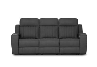 THANE FABRIC 3 Seater with 2 inbuilt Electric Recliners