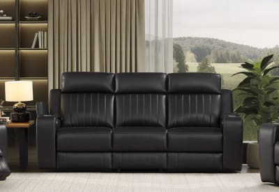 THANE LEATHER 3 Seater Sofa with 2 Inbuilt Electric Recliners