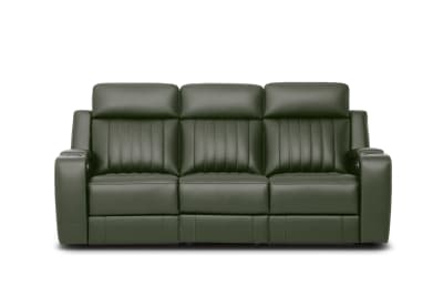THANE LEATHER 3 Seater Sofa with 2 inbuilt Electric Recliners