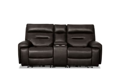 HOLLYWOOD 2 Seater w Electric Recliners Console MEDIA