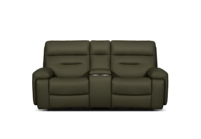 HOLLYWOOD 2 Seater w Elec Recliners Console MEDIA