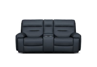 HOLLYWOOD 2 Seater w Elec Recliners Console MEDIA