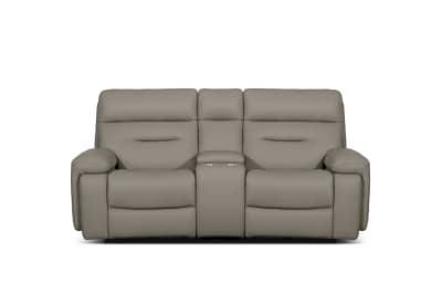 HOLLYWOOD 2 Seater w Elec Recliners Console MEDIA