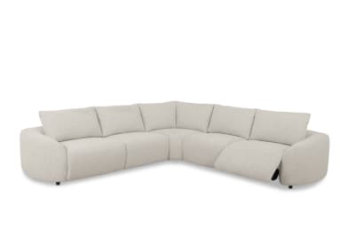 ARETHA FABRIC Corner Lounge with Electric Recliner