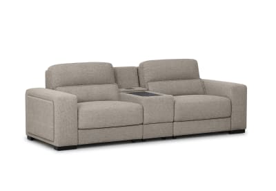 ELISEO FABRIC 2 Seater Sofa with Square Console