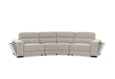 ELISEO FABRIC 4 Seater Wedge Sofa