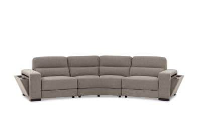 ELISEO FABRIC 4 Seater Wedge Sofa