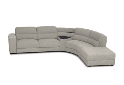 ELISEO FABRIC 4 Seater Corner RHF Chaise with Console