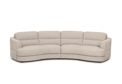 ELISEO FABRIC 4 Seater Curved Sofa