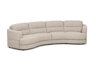 ELISEO FABRIC 4 Seater Curved Sofa