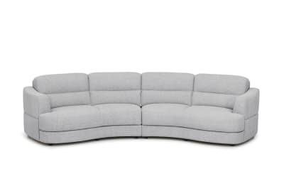 ELISEO FABRIC 4 Seater Curved Sofa