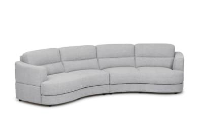 ELISEO FABRIC 4 Seater Curved Sofa