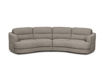 ELISEO FABRIC 4 Seater Curved Sofa