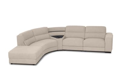 ELISEO FABRIC 4 Seater Corner LHF Chaise with Console
