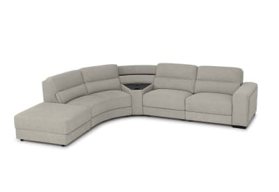 ELISEO FABRIC 4 Seater Corner LHF Chaise with Console