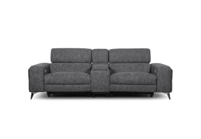 SINATRA FABRIC Media 3 Seater with 2 Inbuilt Electric Recliners
