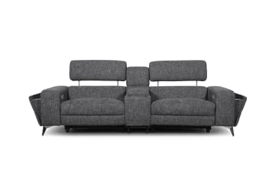 SINATRA FABRIC Media 3 Seater with 2 Inbuilt Electric Recliners