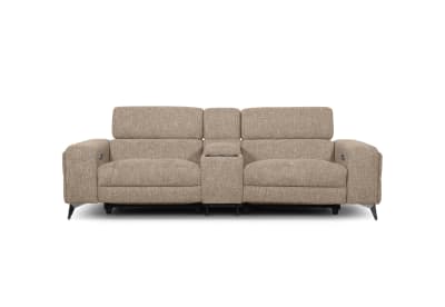 SINATRA FABRIC Media 3 Seater with 2 Inbuilt Electric Recliners