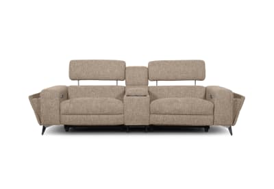 SINATRA FABRIC Media 3 Seater with 2 Inbuilt Electric Recliners