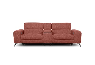 SINATRA FABRIC Media 3 Seater with 2 Inbuilt Electric Recliners