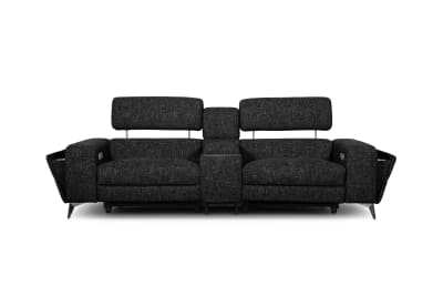 SINATRA FABRIC Media 3 Seater with 2 Inbuilt Electric Recliners