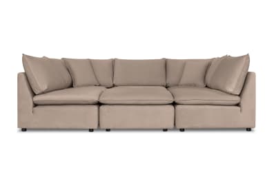 RONSTADT FABRIC Corner Lounge with Ottoman
