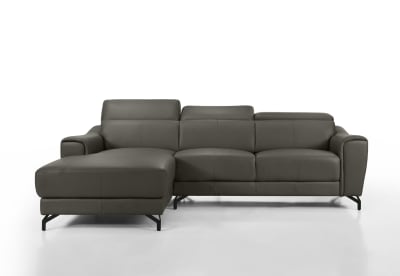 PELOSI LEATHER 3 Seater LHF Chaise