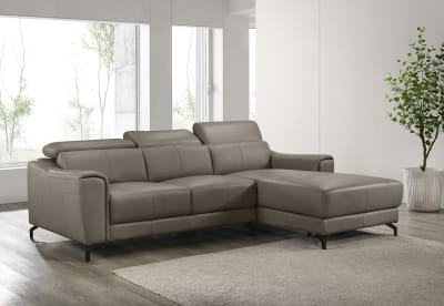 PELOSI LEATHER 3 Seater RHF Chaise