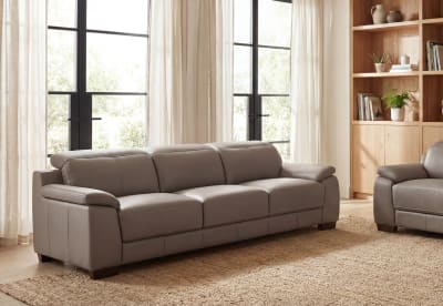 ESCHER LEATHER 3 Seater Sofa