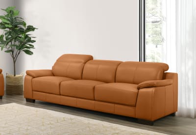 ESCHER LEATHER 3 Seater Sofa