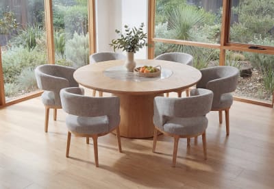 TAKESHI 7 Piece Dining Suite with Godric Dining Chairs