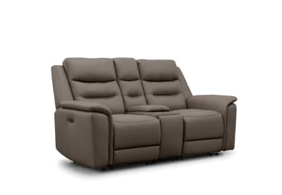 ATALANTA LEATHER 2 Seater with Inbuilt Electric Recliners and Console