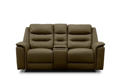ATALANTA LEATHER 2 Seater with Inbuilt Electric Recliners and Console