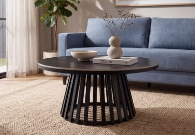 MCGUIRE Black Round Coffee Table