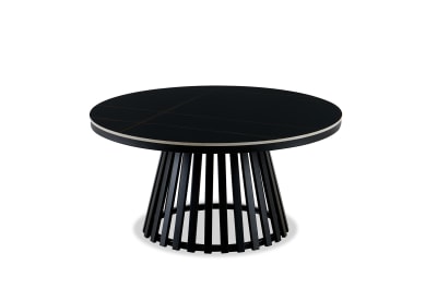 MCGUIRE Black Round Coffee Table