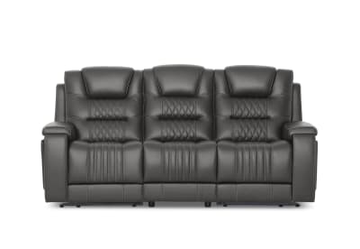 AGASSI LEATHER 3 Seater with Dual Electric Recliners