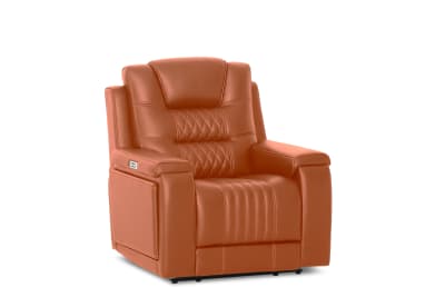 AGASSI LEATHER Dual Electric Recliner