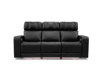 LAS VEGAS LEATHER Media 3 Seater Electric Recliner with Drop Down Table
