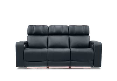 LAS VEGAS LEATHER Media 3 Seater Electric Recliner with Drop Down Table
