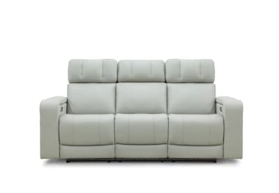 LAS VEGAS LEATHER Media 3 Seater Electric Recliner with Drop Down Table