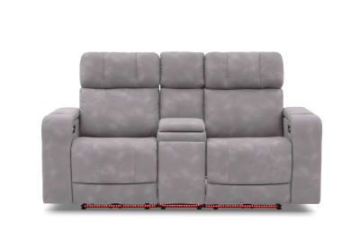LAS VEGAS FABRIC Media 2 Seater Electric Recliner with Console