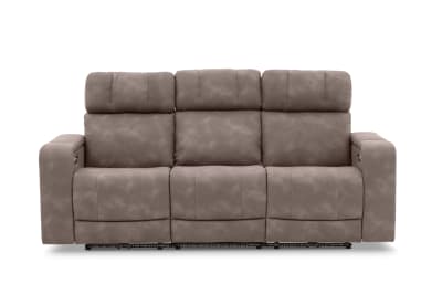 LAS VEGAS FABRIC Media 3 Seater Electric Recliner with Drop Down Table