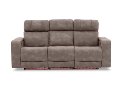 LAS VEGAS FABRIC Media 3 Seater Electric Recliner with Drop Down Table